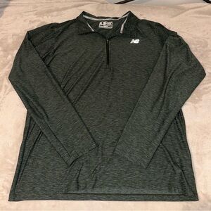 New Balance Forest Green Quarter-Zip Top